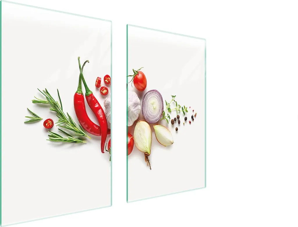 Coprifornelli 2 Pezzi 75x52 Ceramica - Protezione Vetro Temperato - 1