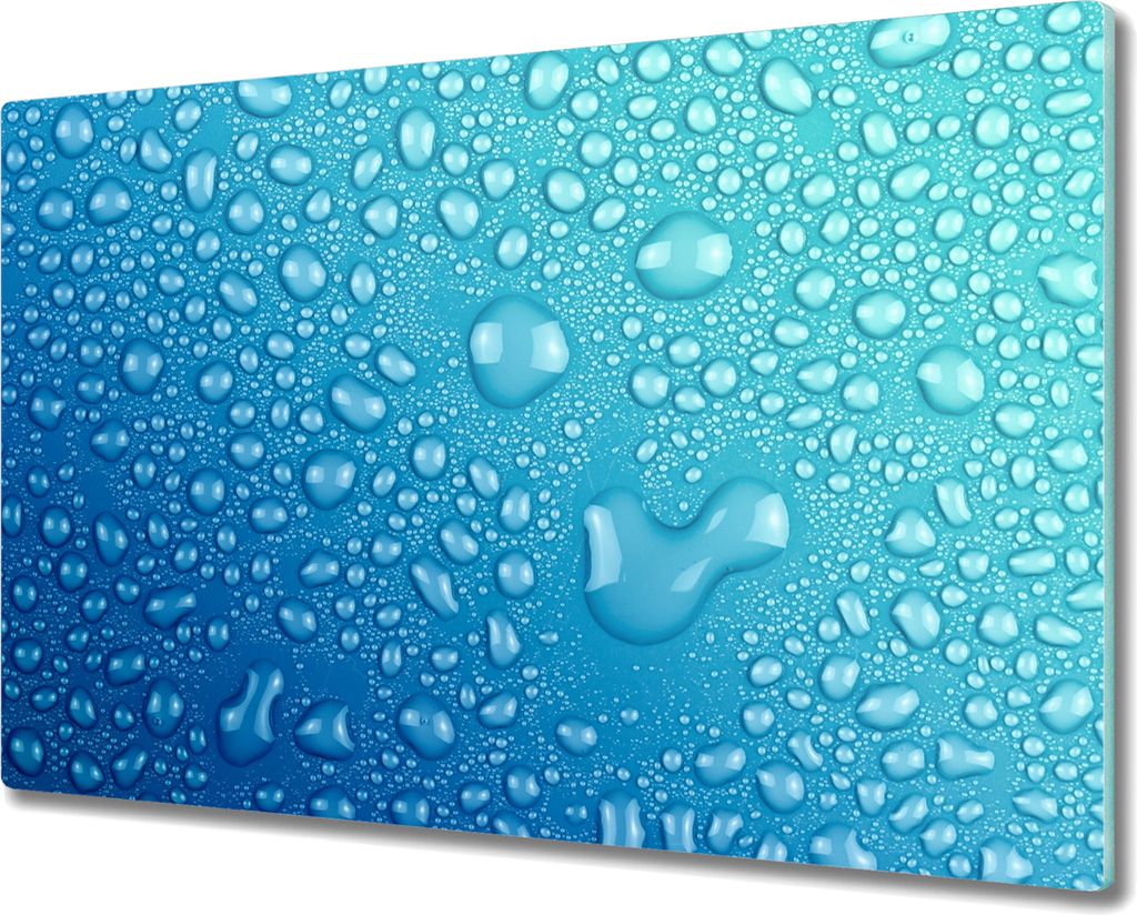 Coloray Hackbrett Herdabdeckplatte 80x52 cm Küchenbrett Kochplattenabdeckung Schneidebrett - Wassertropfen