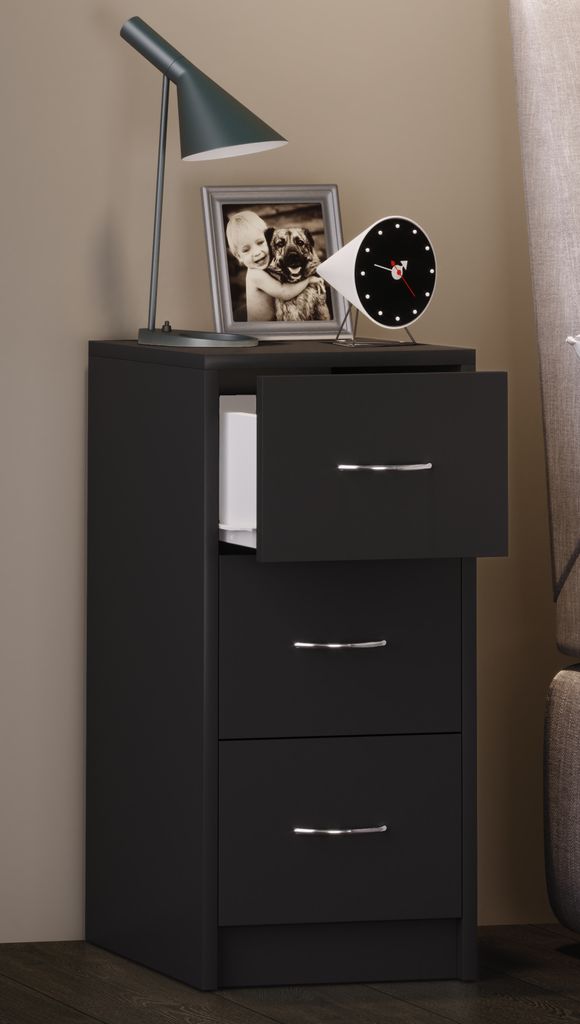 VCM Nachtschrank | Beistelltisch | Nachttisch | Maße ca. H. 65 x B. 33 x T. 35 cm - Boxal Maxi