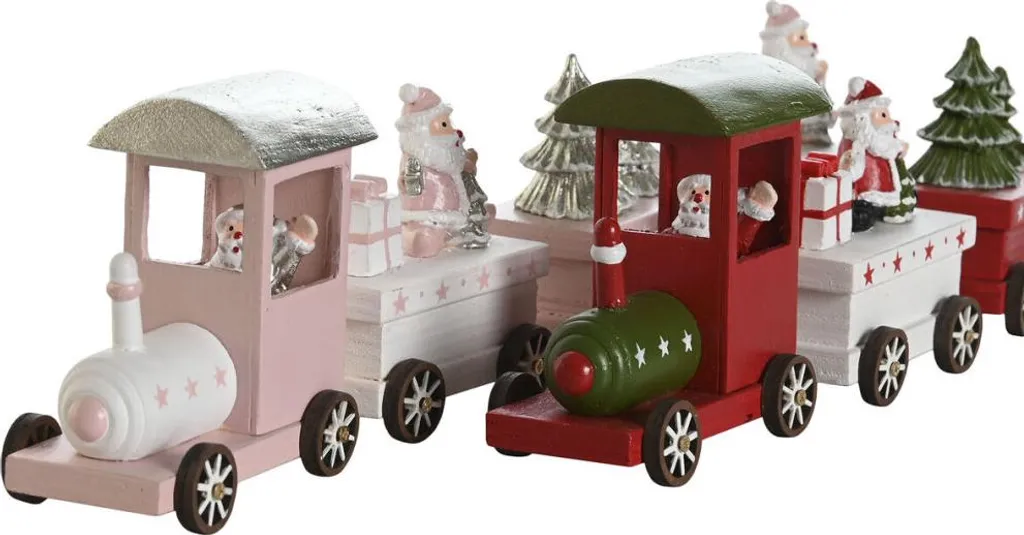 Décoration de Noël Rouge et Vert DKD Home Decor 35,5 cm - Set de 2 Pièces