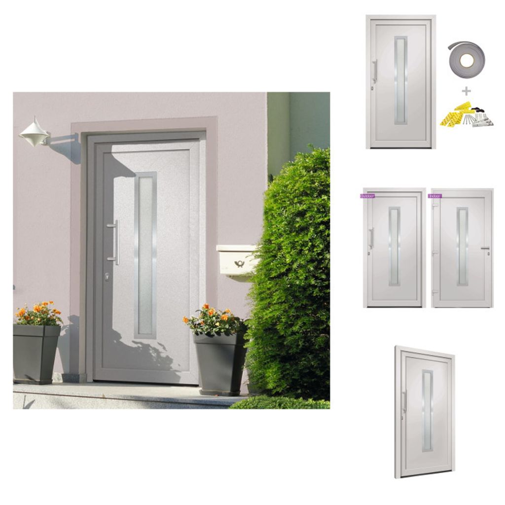 vidaXL Haustür Weiß 98x208 cm - Haustüren