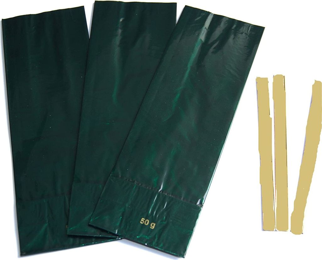 Teetüten grün, für 50 g, 50 Stück