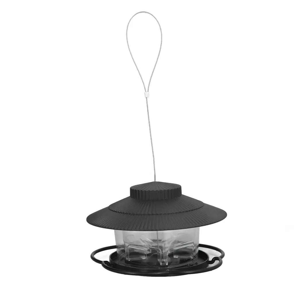 Mangiatoia Per Uccelli Welzhofer Black Line Toni – 2,1 Litri, 6 Anelli Di Appoggio – In Plastica E Metallo - 3