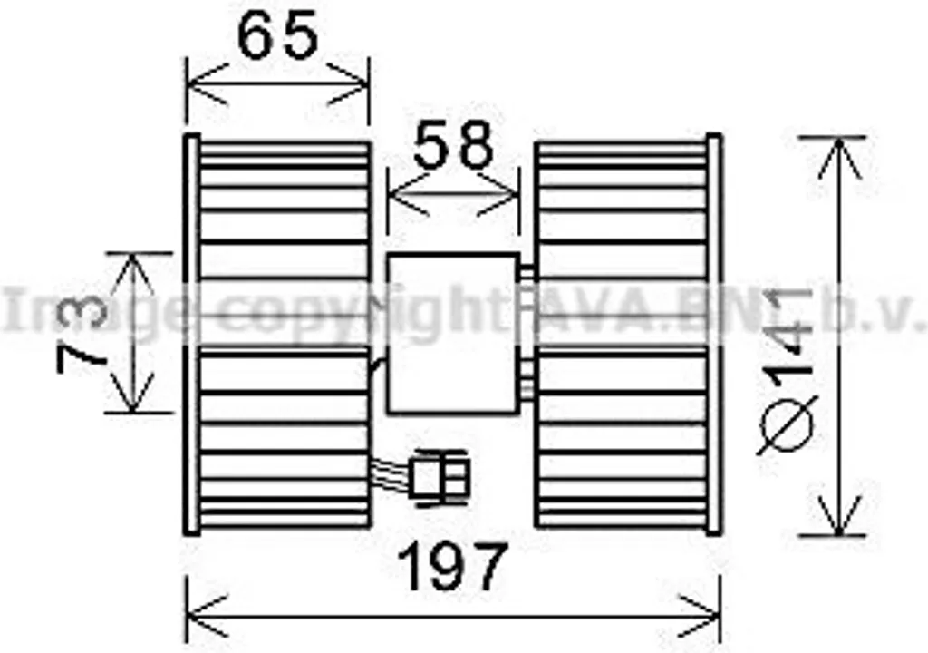 Ventilateur habitacle PRASCO BW8483 haute durabilité pour BMW Série 3