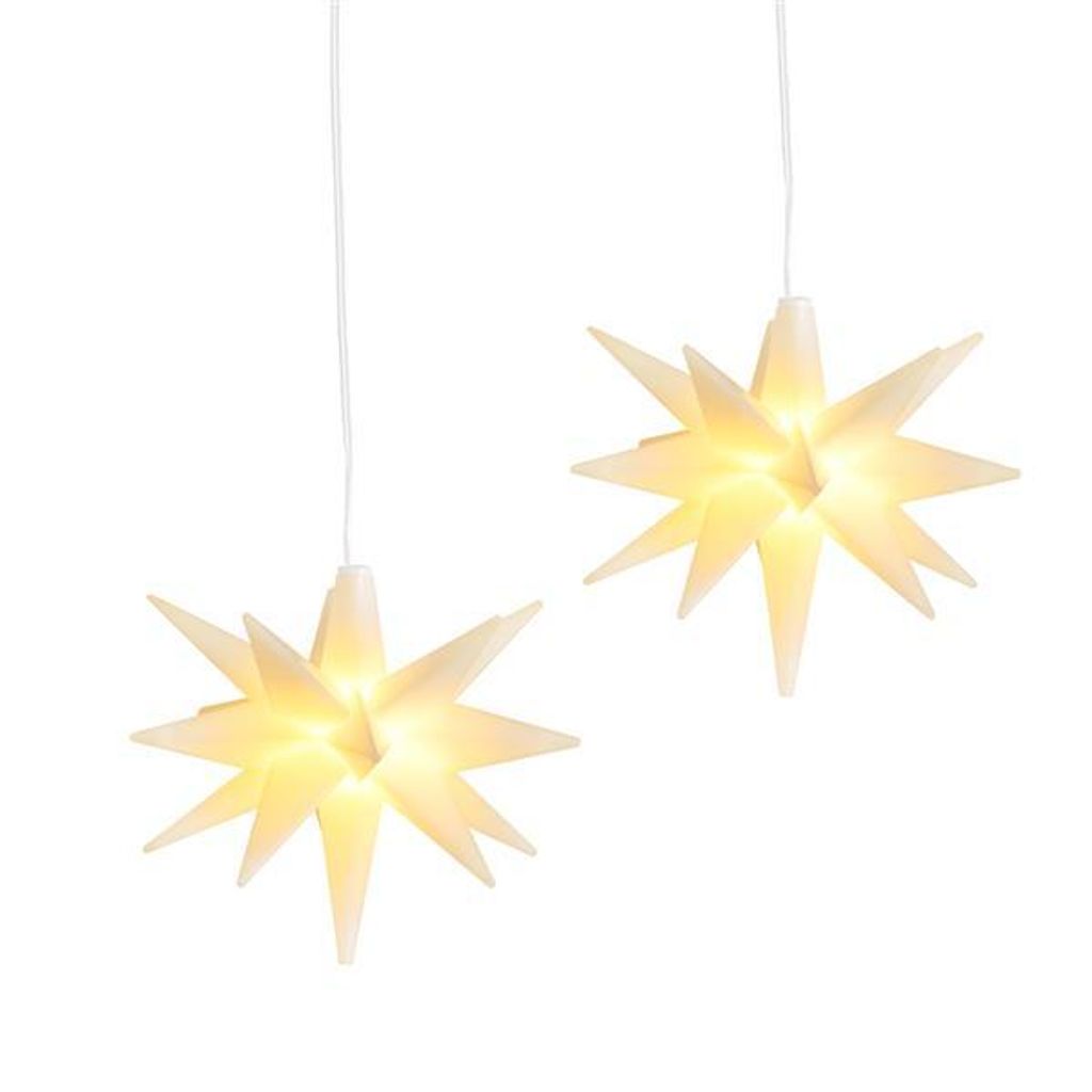 2er Set Weihnachtsstern ca. Ø 12 cm im 3D Design beleuchtet Produktbild 