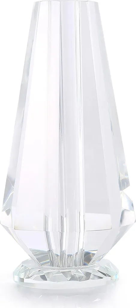 Vase décoratif en cristal rose brillant pour centre de table de bureau