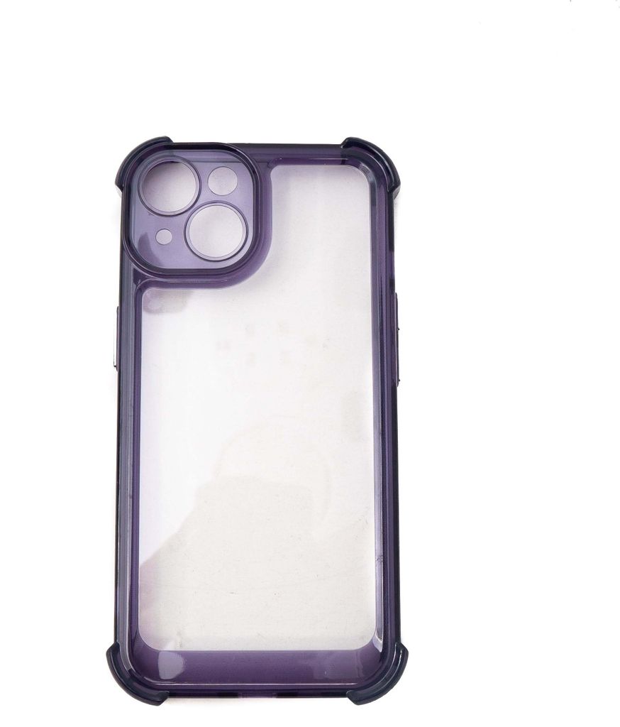 Schutzhülle stoßfest aus TPU in Lila Transparent Hülle für iPhone 14