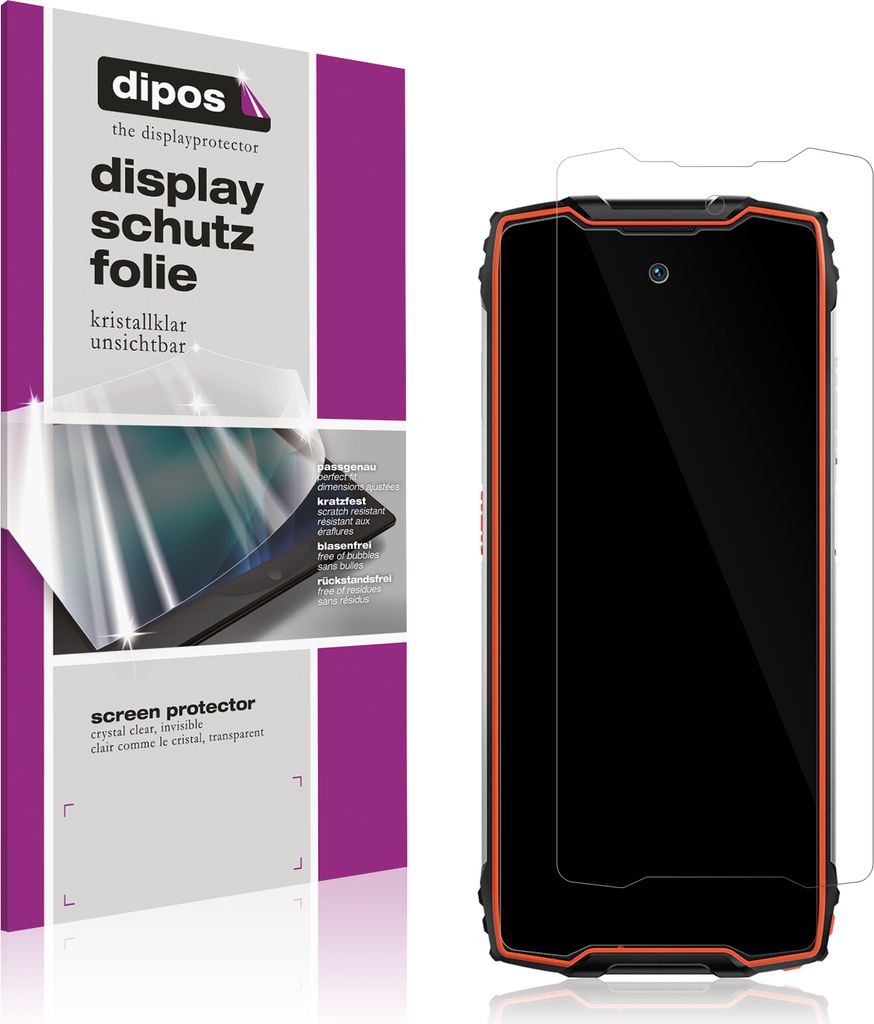 4x Schutzfolie für Blackview BV9300 Pro klar Displayschutzfolie Folie Display Schutz dipos