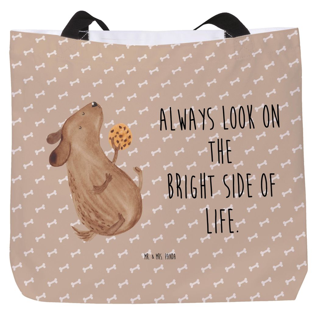 Mr. & Mrs. Panda Schultasche Hund Keks - Hundeglück - Geschenk, Hundeleckerli, Tote Bag, Tasche, Hundesnacks, Stoffbeutel, Sprüche, Leckerli, Opt...
