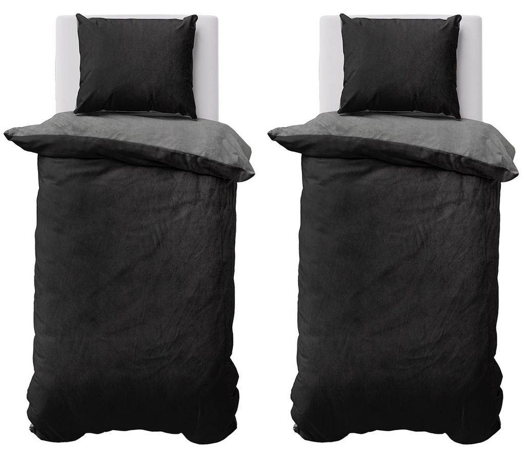 Winter Bettwäsche Teddy Plüsch 155x220 + 80x80 Bettbezug Produktbild 