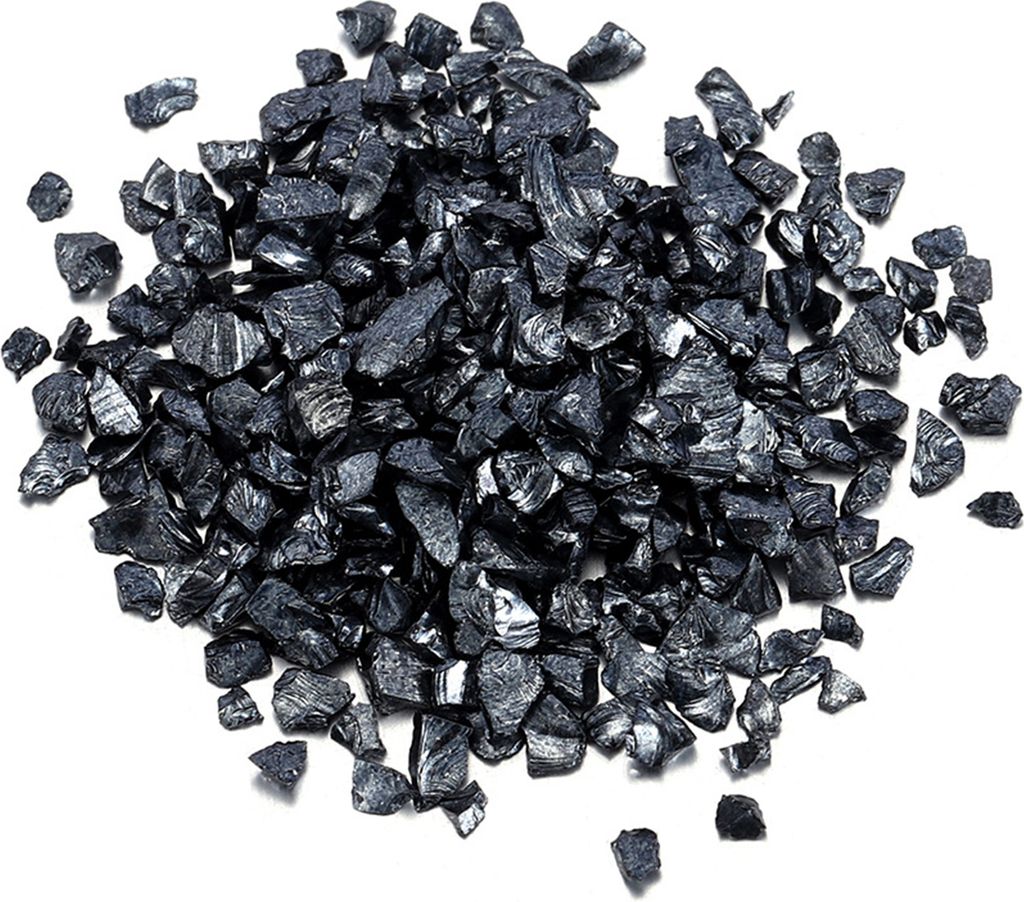 1 Beutel Brudelsteinfüller schöner Verschleiß resistenter farbiger Glasur Mini -Chips Dekorative Felsen für Zuhause-Dunkelgrau