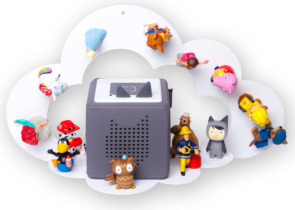 moin minis Wolke Weiß magnetisches Regal kompatibel mit 25 Tonie Figuren und Tonie Box Wolkenregal für Kinder Hörfiguren Magnetregal