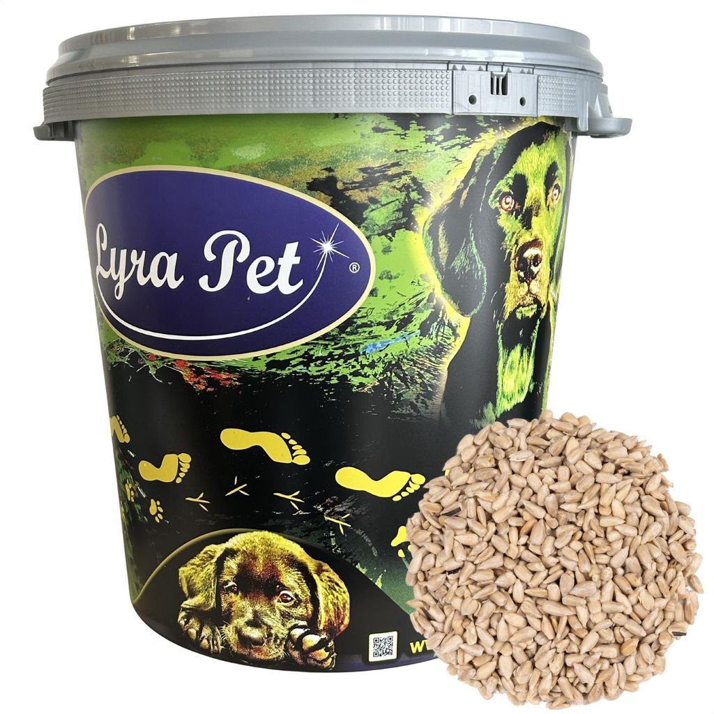 10 kg Lyra Pet Sonnenblumenkerne geschält HK Bulgarien in 30 L Tonne