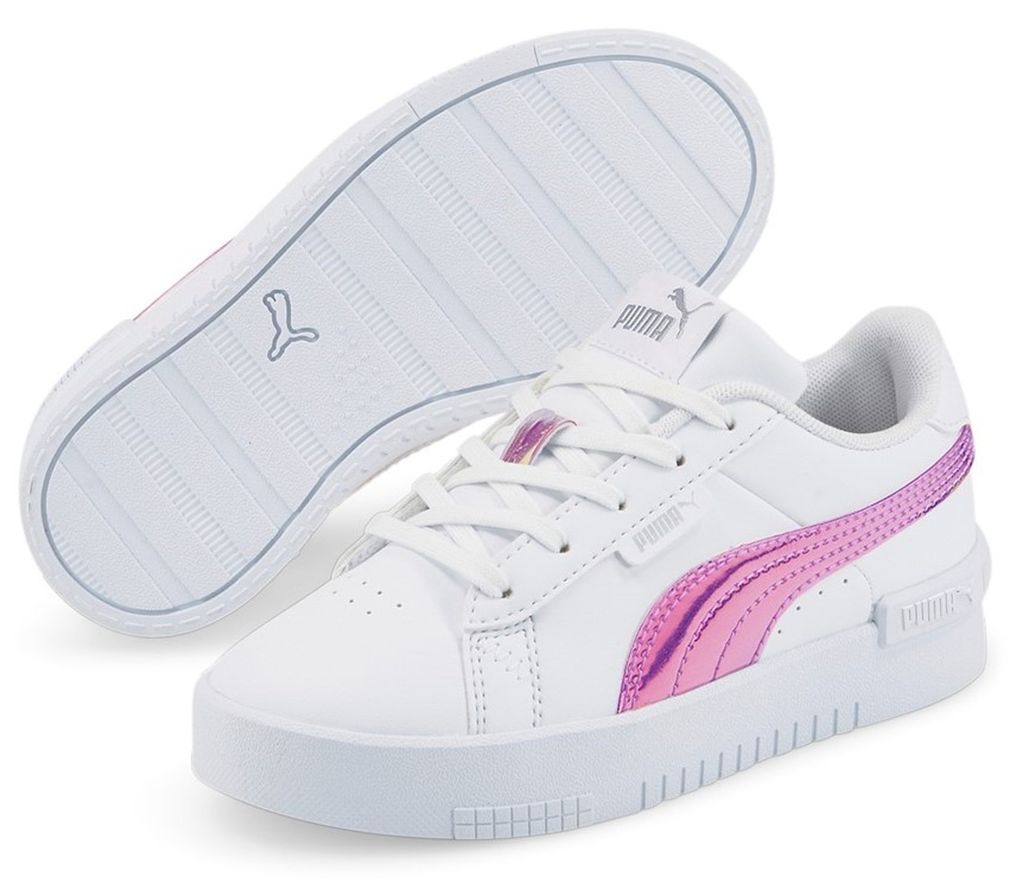 Puma Kids Sneaker 'Jada Holo PS' puma white/puma white/puma silver, Kinder:29 EU