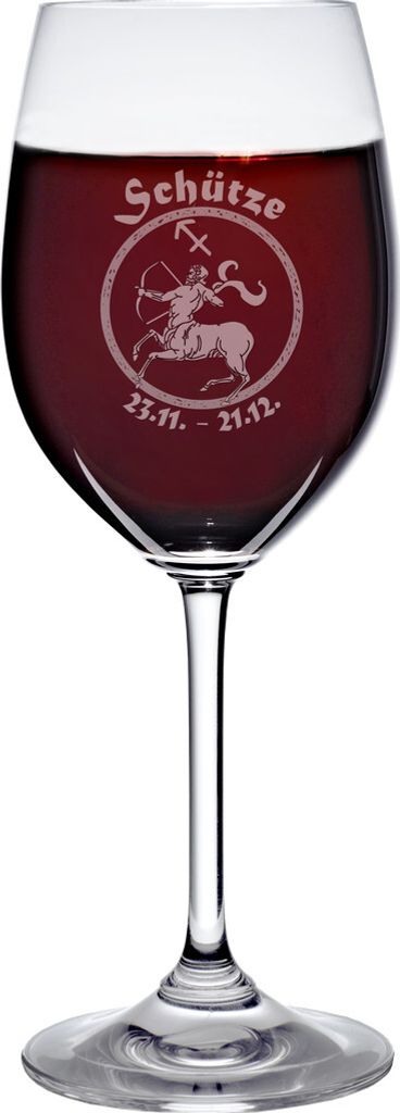 Weinkelch 300ml mit Sternzeichen Schütze