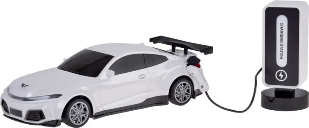Auto na diaľkové ovládanie + nabíjacia stanica, biele Obrázok produktu 