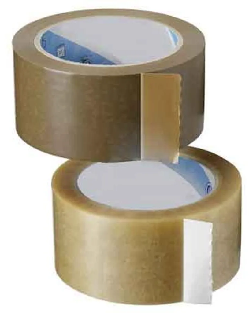 Ruban d'emballage 50x50 mm havane haute adhérence pour carton et papier