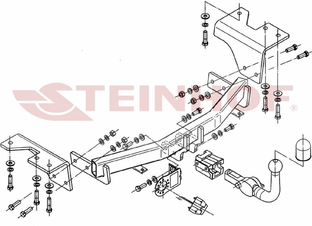 Z548188 Anhängerkupplung passend für TOYOTA Verso 03/2009-08/2018 abnehmbar
