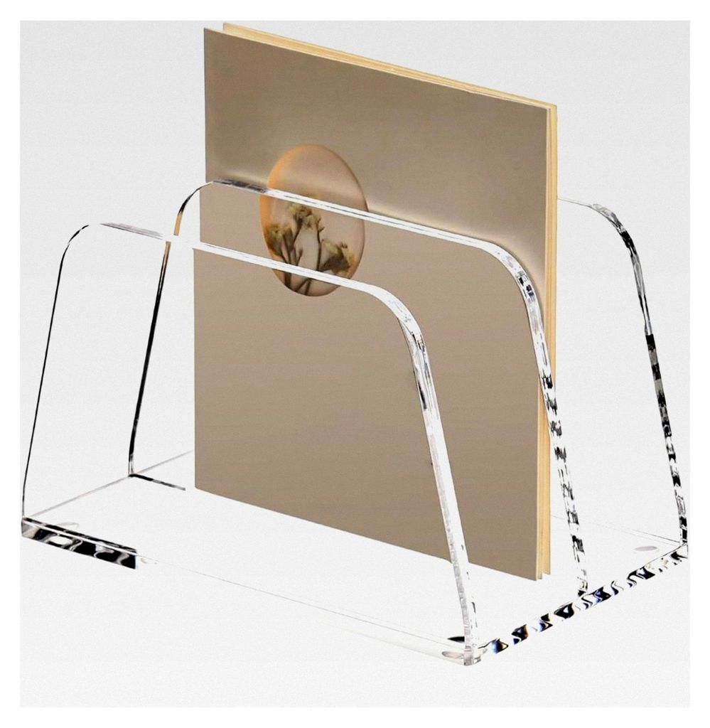 Acryl-Aktenhalter, vertikaler Briefsortierer, transparenter Schreibtisch-Briefhalter, Akten-Organizer, Umschlagordner, Notizbuch- und Zeitschriften...