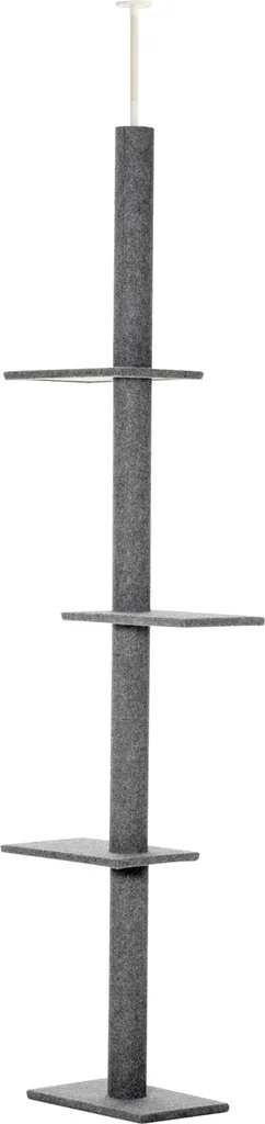 Arbre à chat poteau à griffer PawHut - Arbre à chat sisal réglable 4 niveaux