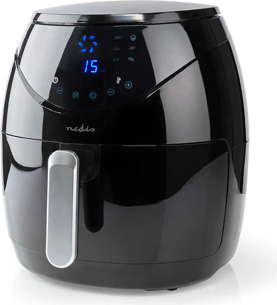Friteuse à air chaud Nedis 1500W 4,6L KAAF240EBK avec panier antiadhésif