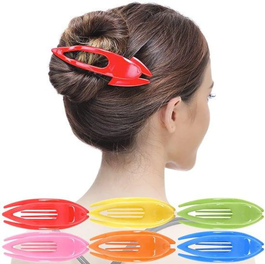Barrettes à tige rigide multicouleurs pour petites filles et femmes