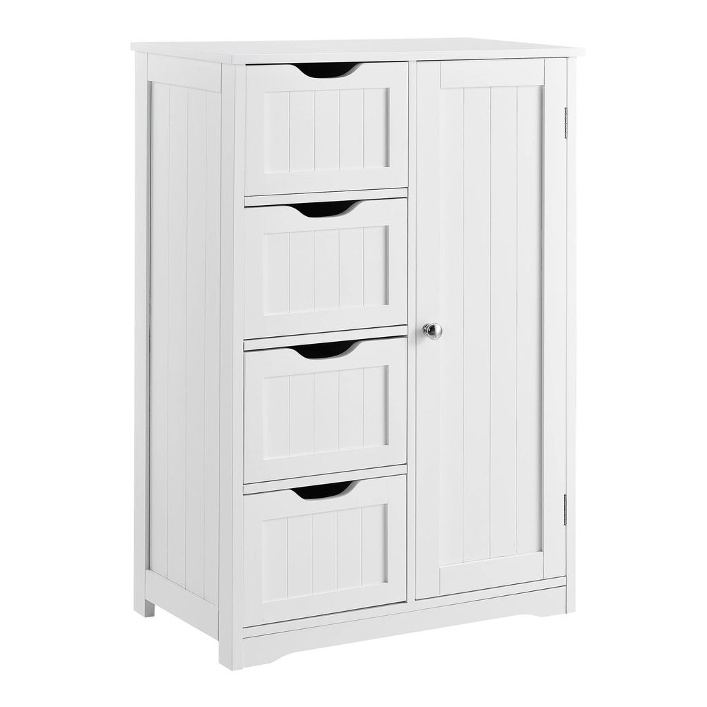 In And OutdoorMatch Badezimmerschrank Agustin - 81x55x30 cm - MDF - Weiß - Modernes Design