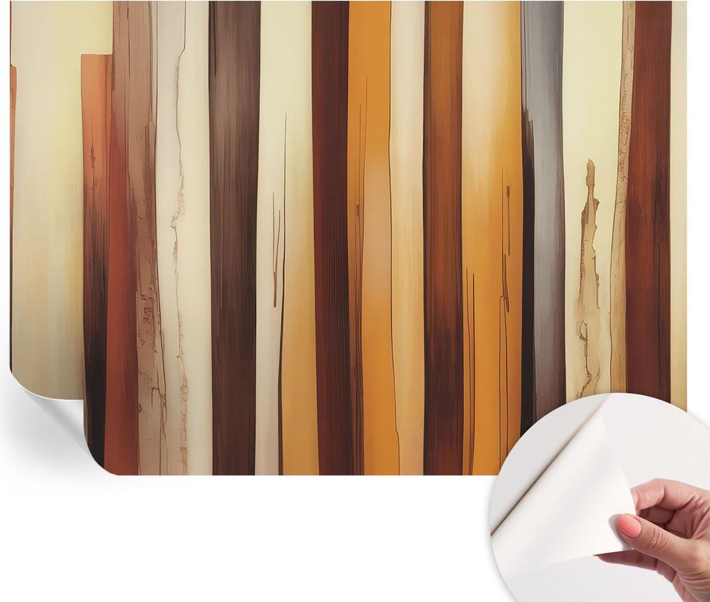 Selbstklebende Wandtapete - Dekorative Tapete für Wohnzimmer - Klebefolie für Wandbilder - Tapetenfolie für Wanddekoration - 208x146 cm - Abstra...