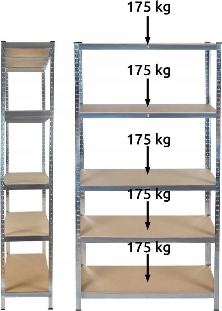 Étagère de rangement 180x90x40 cm avec 5 niveaux robustes en métal bleu