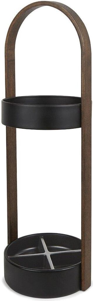 Umbra Bellwood Schirmständer Schwarz/Walnuss