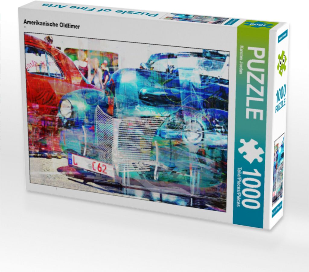 CALVENDO Puzzle Amerikanische Oldtimer | 1000 Teile Lege-Größe 64x48cm Foto-Puzzle für glückliche Stunden