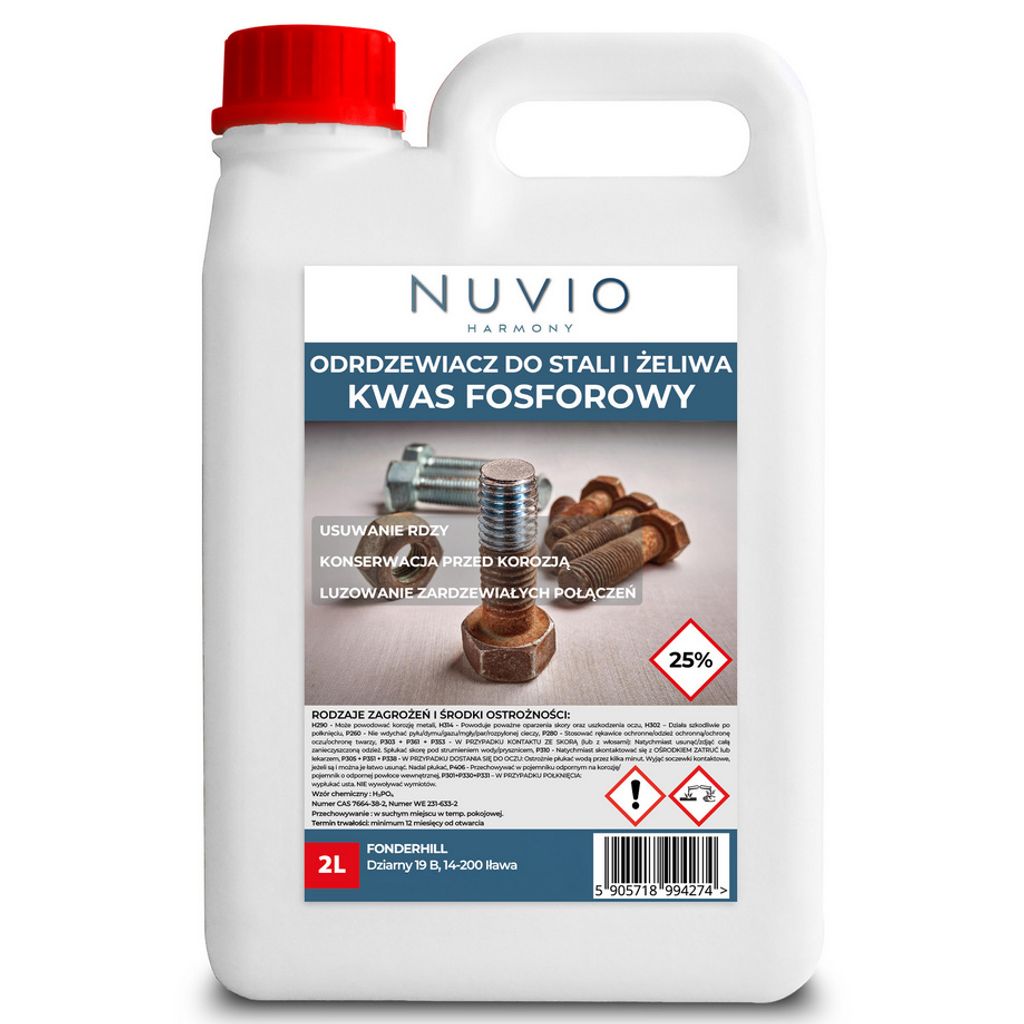 PHOSPHORSÄURE 25 % – 2 L Nuvio Rostlöser Produktbild 