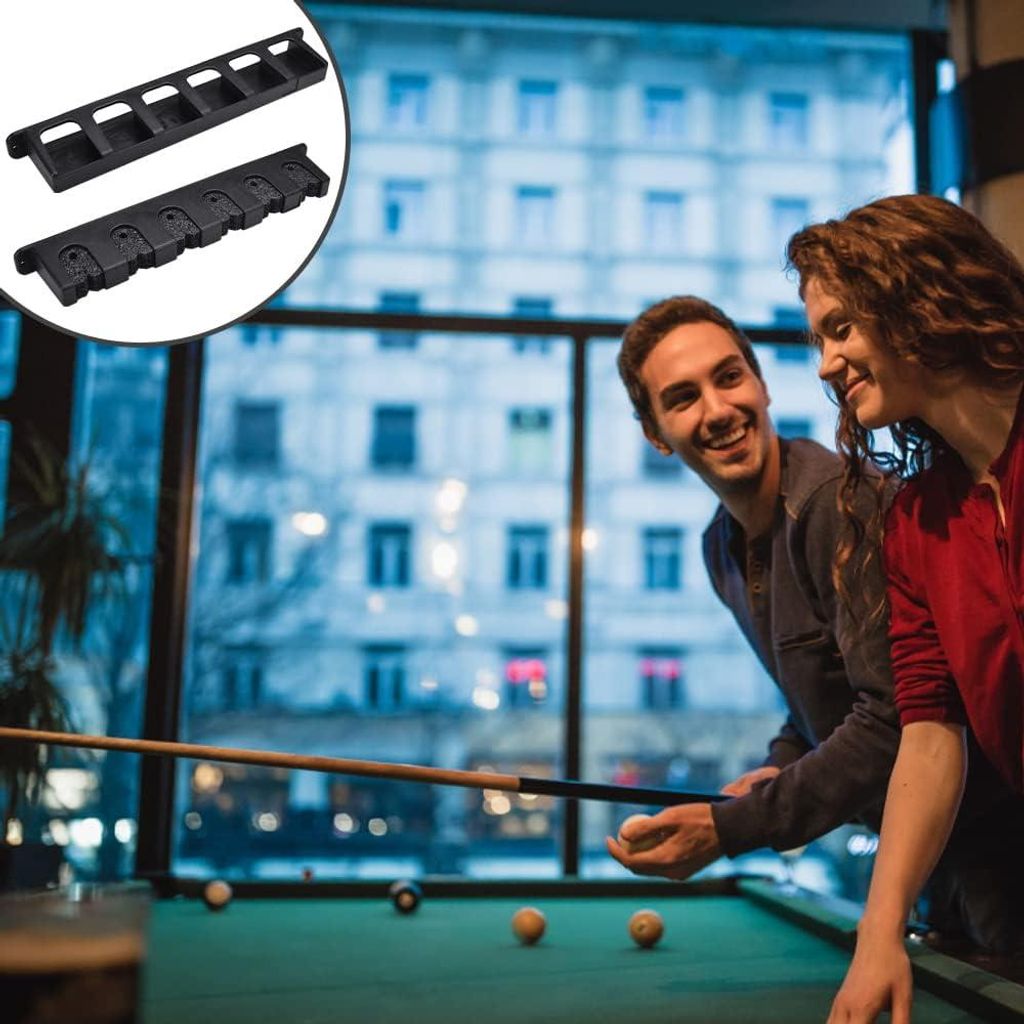 Billard Wandmontage Set mit Luxus Klemmen für Billardqueues - 2 Stück, Inklusive Zubehör