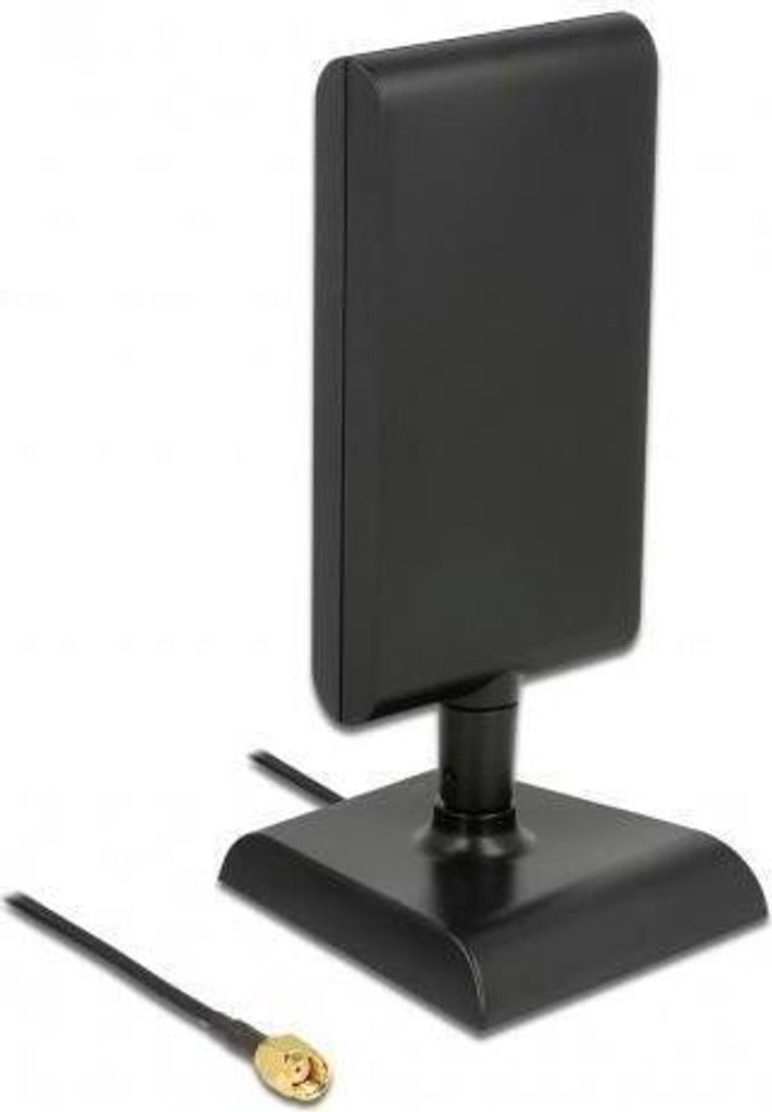 DELOCK Antenne WLAN 802.11 ac/a/h/b/g/n RP-SMA-St. +Kab.schw