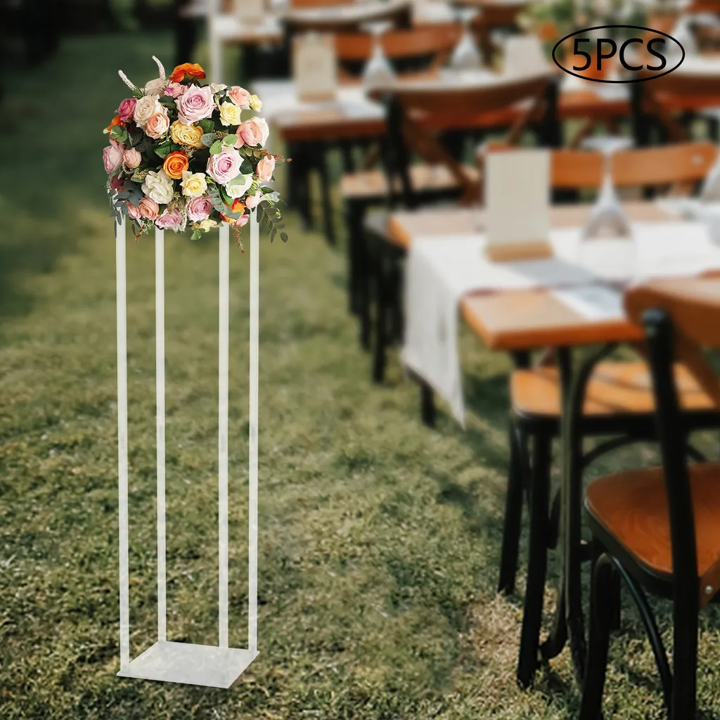Vase de Fleurs en Métal Stable : Solution Déco pour Table de Mariage
