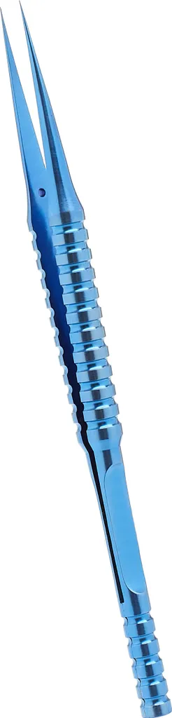Pincette droite de précision Techrebal 12A en alliage titane bleu