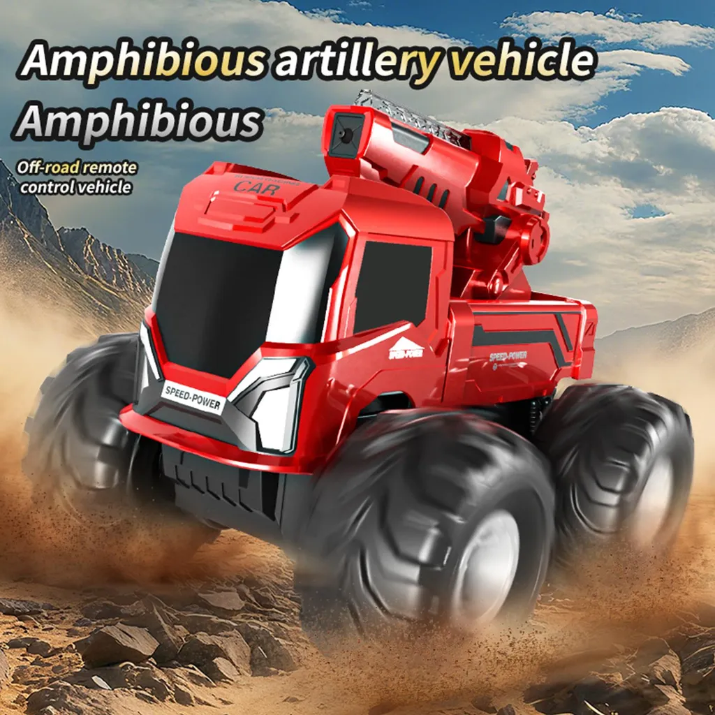 Camion RC incassable pour terrains difficiles avec jet d'eau et LED 360°