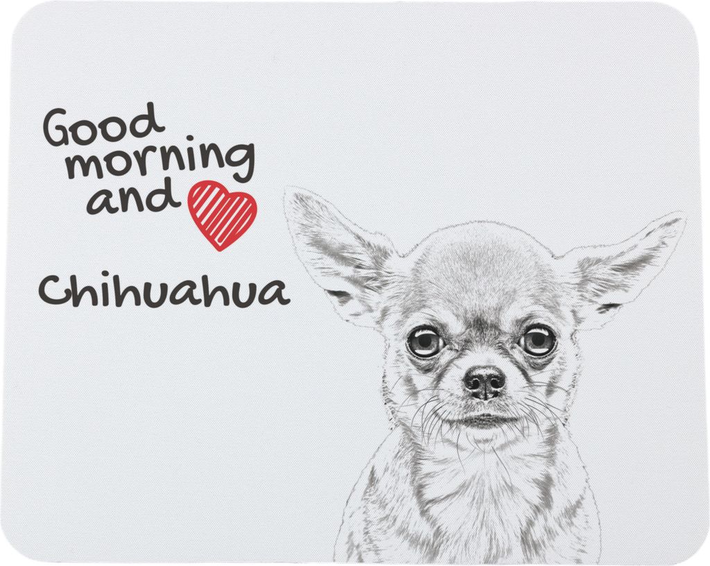 Chihuahua Kurzhaar - Mauspad mit Druck, personalisiertes Mauspad mit Hund, einzigartiges Gadget für Büroangestellte von Art-Dog.
