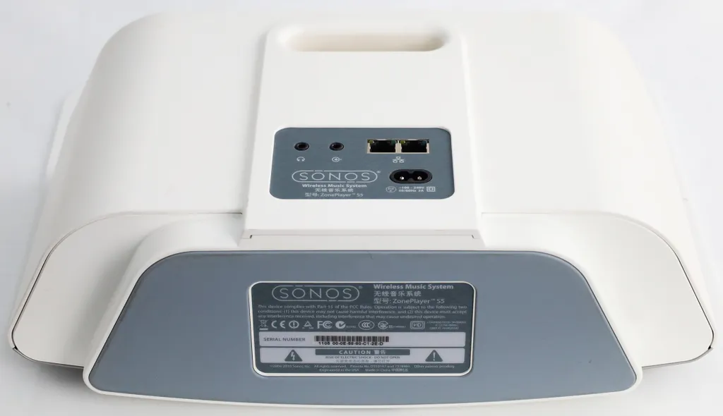 Enceinte Sans Fil Sonos Play : 5 Blanc avec Son Stéréo de Qualité