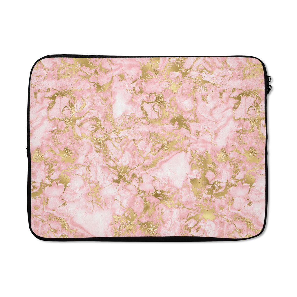 MuchoWow Laptop Hülle 15 Zoll Gold - Marmor - Design Laptoptasche - Laptoptasche - Sleeve - Rundum-Schutz
