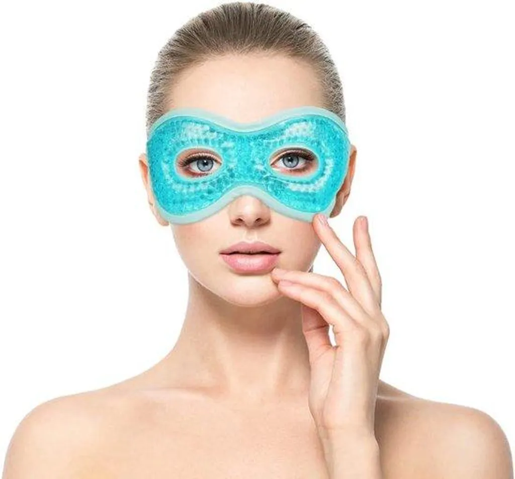 Masque anti-cernes et anti-migraine bleu pour un soulagement rapide