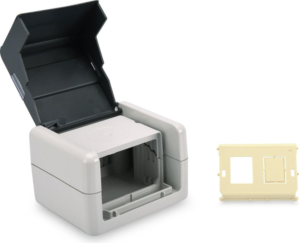 DIGITUS Anschlussdosen-Set, 2xKeystone Module, IP44, Deckel