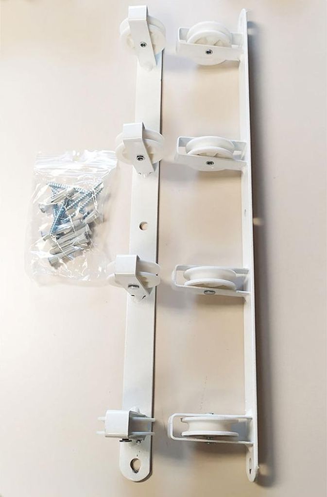 Wand-Garderobe Basic mit 4 Rollen Weiß 47x5x5cm