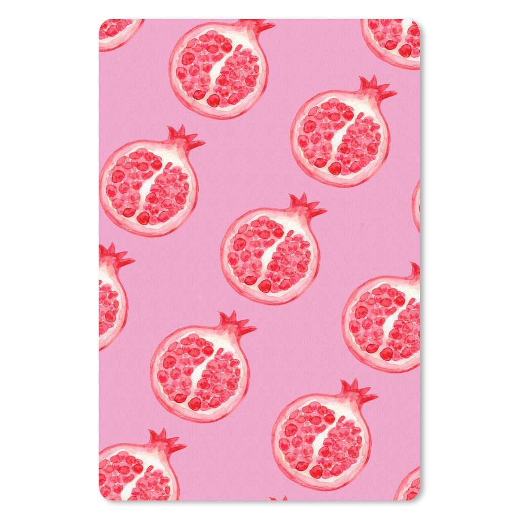 MuchoWow Mauspad Mousepad Obst - Aquarell - Rosa 18x27 cm - Mousepads - Maus Mat - Pad - Mausunterlage