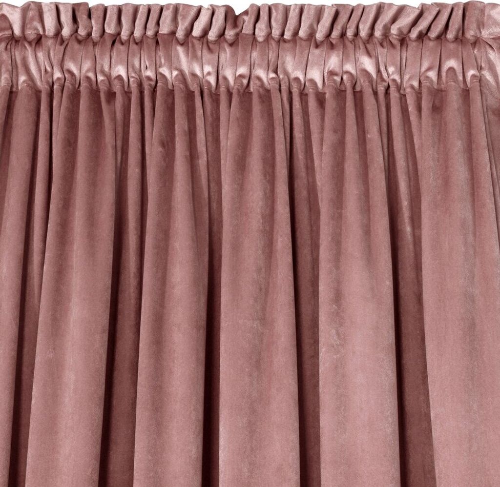 Samtvorhang ROSA dunkelrosa 135x300 cm Kräuselband Produktbild 7