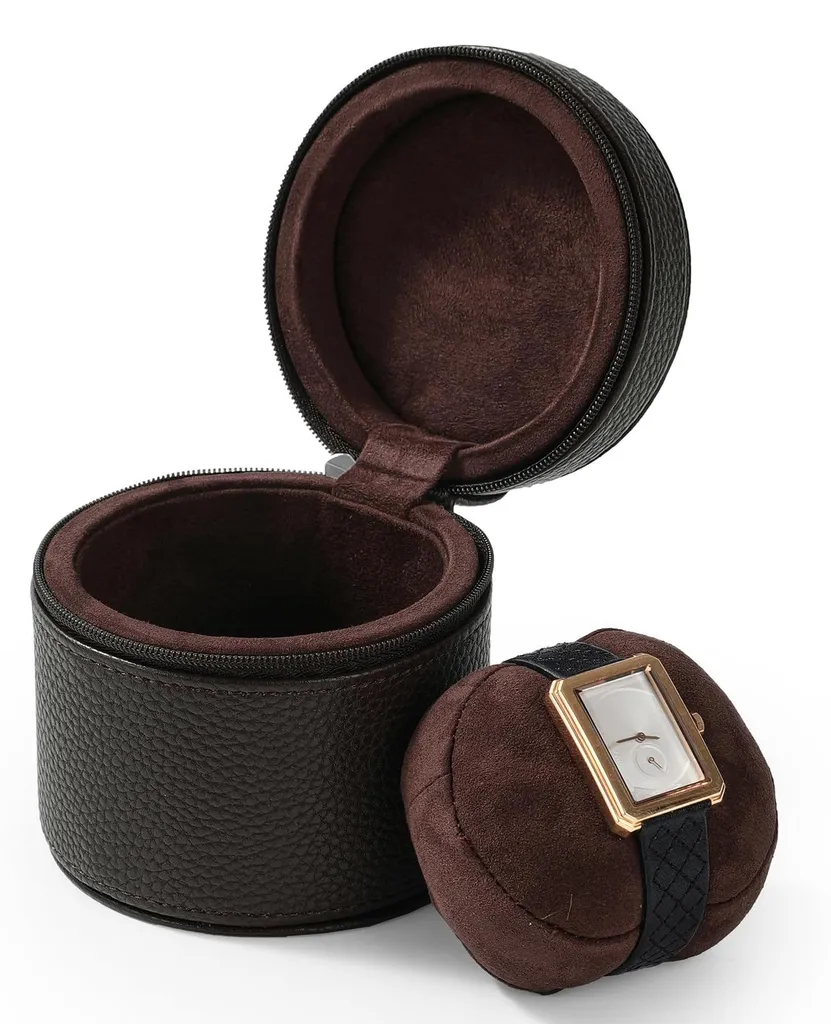 Housse de protection montre en velours et cuir pour connectée
