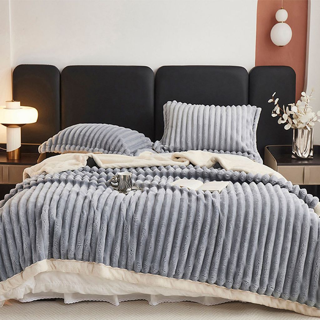 Halloween Kürbis Decke - Flauschige Kuscheldecke Rosa Orange