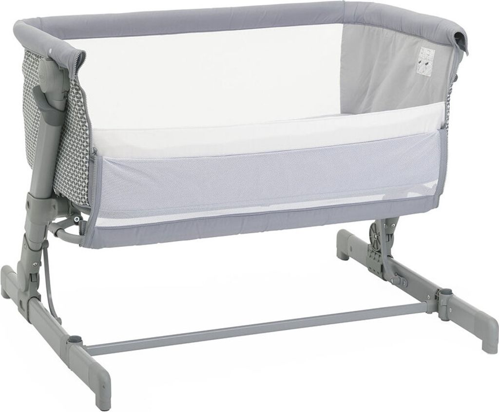 Chicco Next2Me Go, Babybett, Junge/Mädchen, Stoff, Kunststoff, Hellgrau, Faltbar