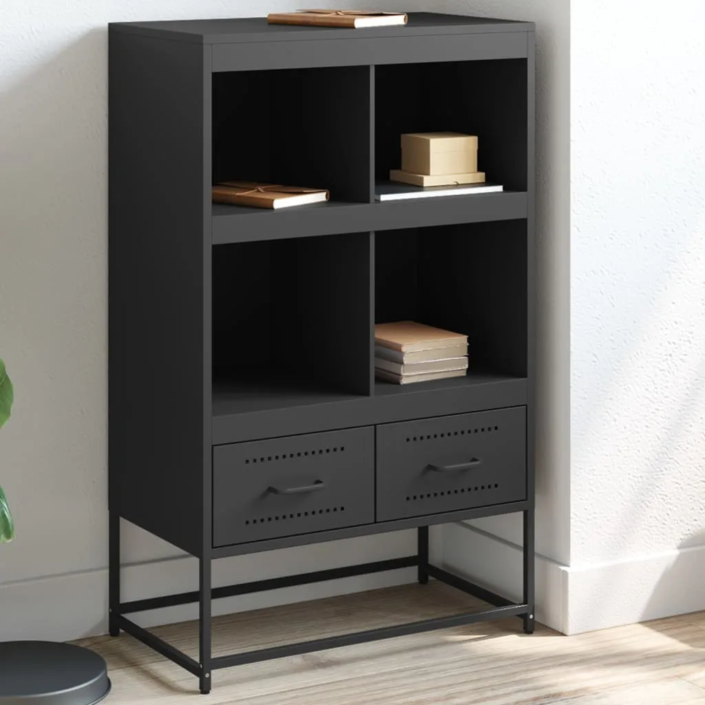 Madia Moderna Maison Exclusive Nera 111,5 cm Acciaio - Arredo Living Luxury