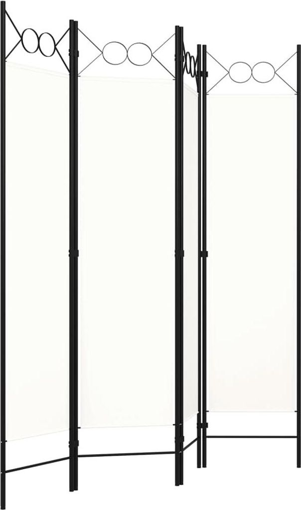 vidaXL 4dílný pokojový dělič bílý 160x180 cm Obrázek produktu 